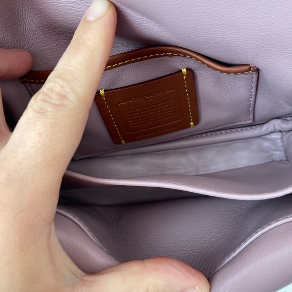 Coach Pillow Tabby Shoulder Bag 18 in color lilac - Picture 10 of 13